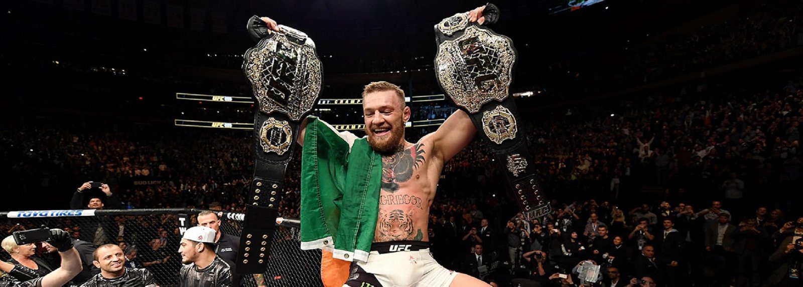 Conor McGregor 2 belts cover