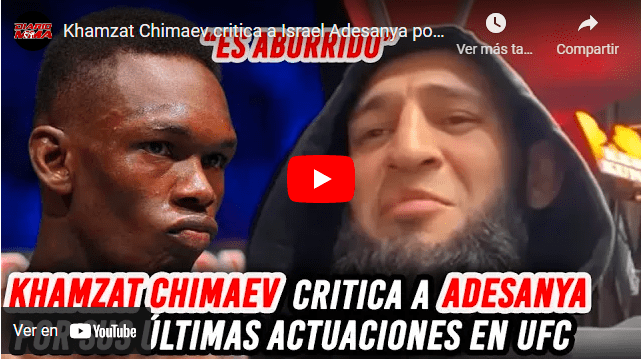 Khamzat ISrael Adesanya aburrido